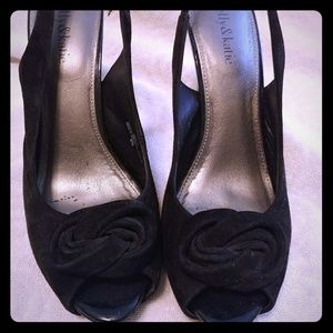 Black slingback stilettos